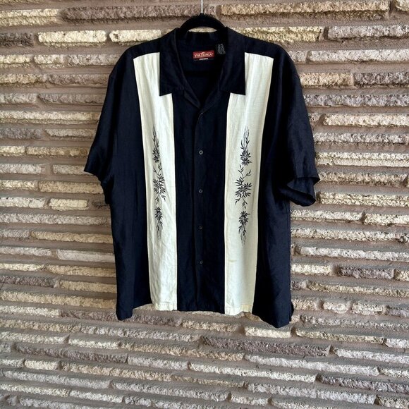 Viva Tropical John Henry Men's Vintage Embroidered Cuban Style Shirt Size XL - Picture 10 of 10